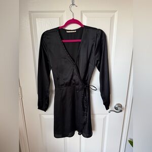 Abercrombie & Fitch Black Satin Dress